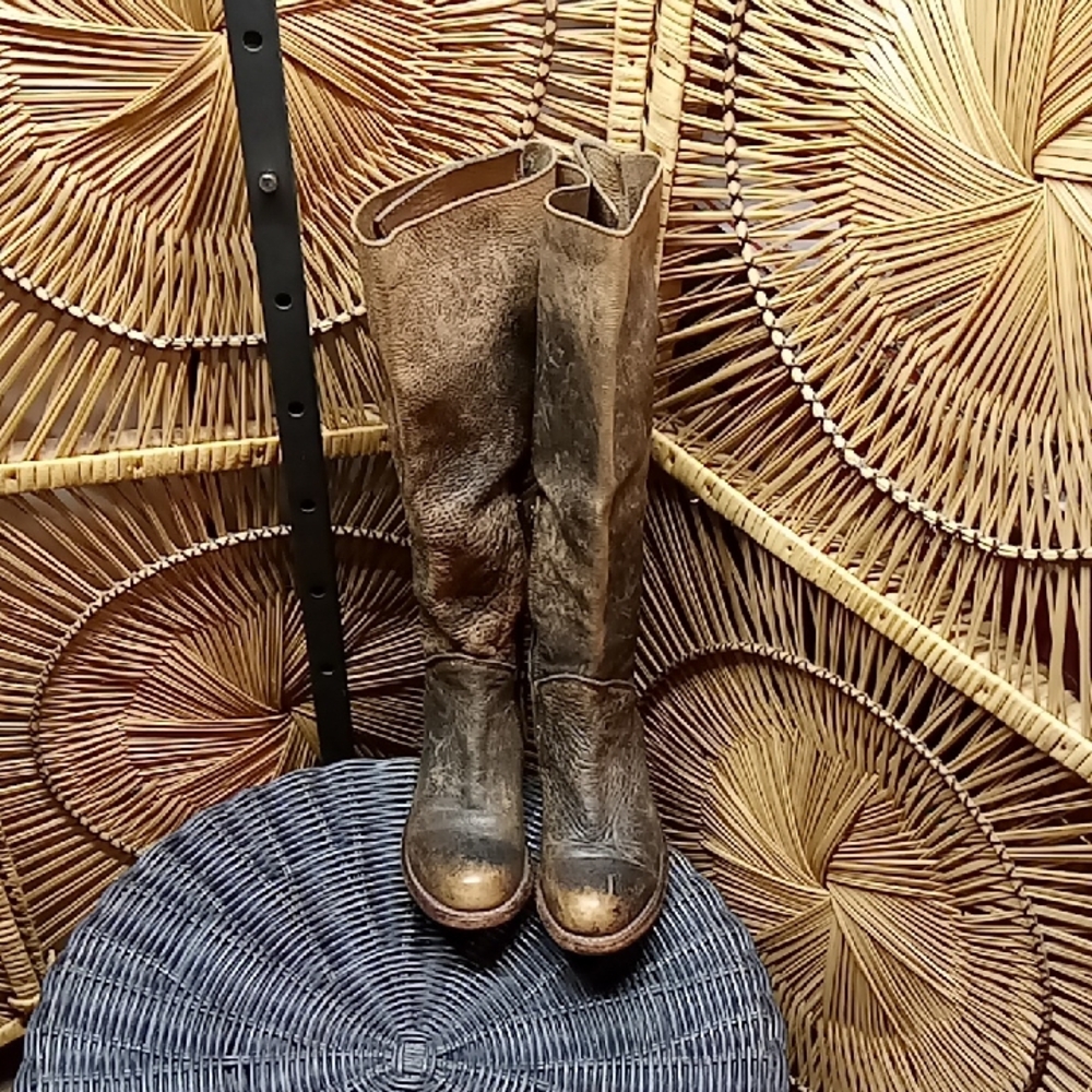 Bed Stu Brown Distressed Leather Manchester Boots Size 6.5